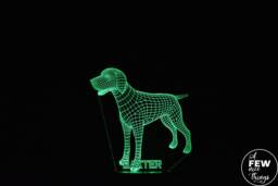 Personalised Pointer Dog Led Night Light - Animal Stand - thumbnail 1