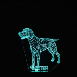 Personalised Pointer Dog Led Night Light - Animal Stand - thumbnail 4