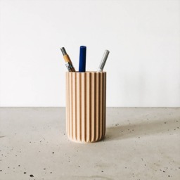 Pen Holder/Vase Desk Organizer Stockholm Printed in Wood, Hygge, Minimalist Scandinavian Design For Our Desk Original Gift Her Or Him