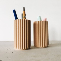 Pen Holder/Vase Desk Organizer Stockholm Printed in Wood, Hygge, Minimalist Scandinavian Design For Our Desk Original Gift Her Or Him - thumbnail 3