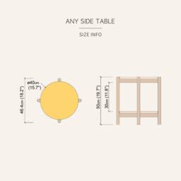 Any Side Table - Round - End Table Side Nightstand Night - thumbnail 4