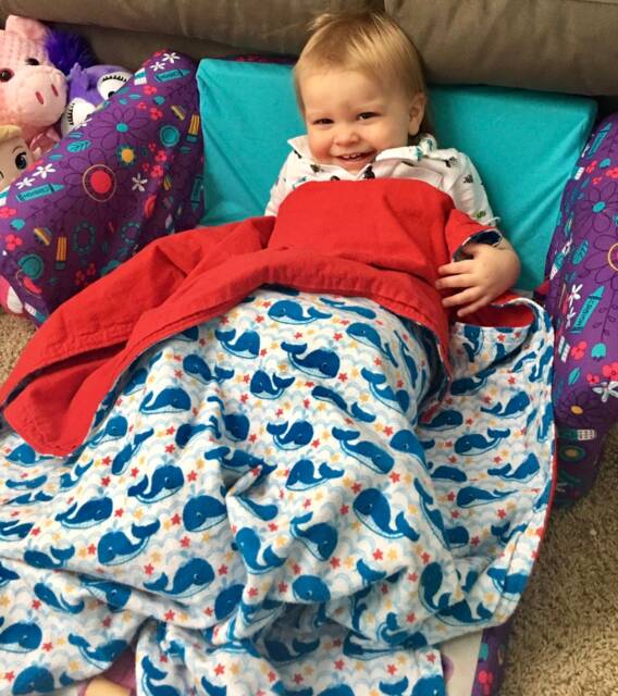 Personalized Toddler Flannel Blanket Large Cotton Crib Bedding - 38x55 - image 1