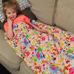 Personalized Toddler Flannel Blanket Large Cotton Crib Bedding - 38x55 - thumbnail 3