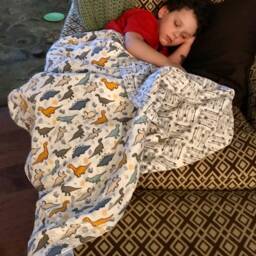 Personalized Toddler Flannel Blanket Large Cotton Crib Bedding - 38x55 - thumbnail 2