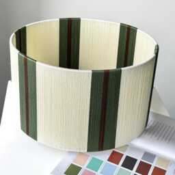 Handmade Yarn-Wrapped Drum Lampshade Minimalist Table/Floor Lamp Lighting - thumbnail 2
