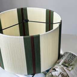 Handmade Yarn-Wrapped Drum Lampshade Minimalist Table/Floor Lamp Lighting - thumbnail 3