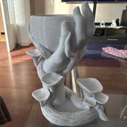 Artistic Hand & Mushroom Planter - Unique Modern Decorative Pot - thumbnail 4