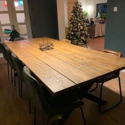 Large Reclaimed Wood Dining Table - Industrial Style, Bespoke Design - thumbnail 3