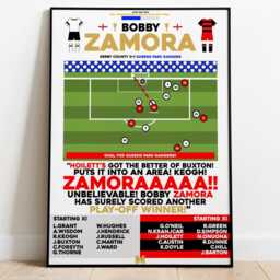 Bobby Zamora V Derby County Print, Qpr Football Wall Art, Posters, Qpr Art Queens Park Rangers - thumbnail 2