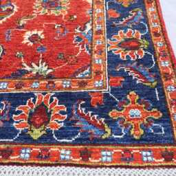 4x6 Red Bijdar Rug, Fine Quality Afghan Hand Knotted Wool Rug, Tribal Oriental Natural Veg Dyes Rug For Living Room, Bedroom - thumbnail 3