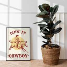 Cool It Cowboy 05 Poster Western-Themed Wall Art, Rustic Home Decor, Cool Print, Modern Typography Poster, Quote, Wild West Print - thumbnail 2