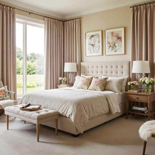 Double French Pleat Curtains, Linen Look Polyester Drapes, Custom Made - image 1
