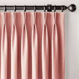 Double French Pleat Curtains, Linen Look Polyester Drapes, Custom Made - thumbnail 2