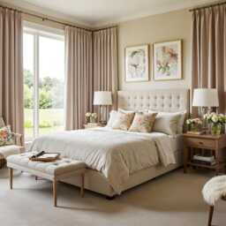 Double French Pleat Curtains, Linen Look Polyester Drapes, Custom Made - thumbnail 1