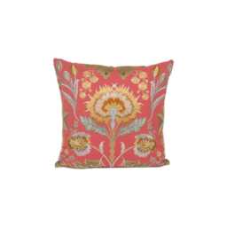 Colefax & Fowler - Dianthus Red Gloriously Grand Embroidered Floral Cushion Cover Luxury Throw Pillow Handmade Home D??cor - thumbnail 2