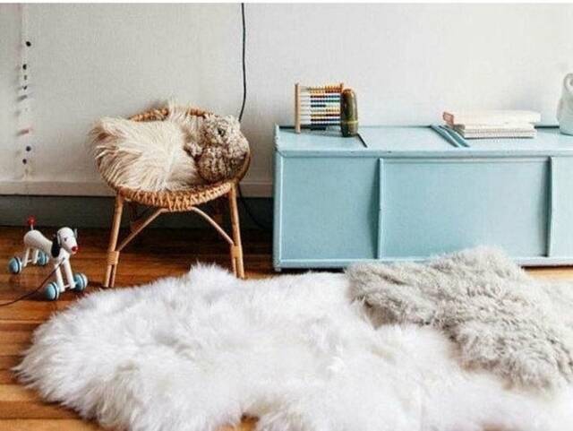 Real, Natural, Genuine Creamy White Sheepskin Rug Scandinavian Design Perfect For A Baby Room - image 1