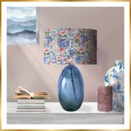 Oriental Vases Lamp Shade With Mirror Gold Lining, Decor - thumbnail 1