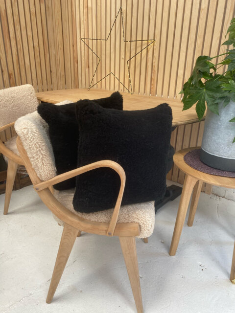 Black Sheepskin Cushions , Black Cushions, Genuine Sheepskin - image 1