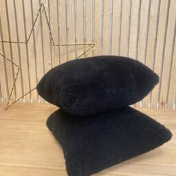 Black Sheepskin Cushions , Black Cushions, Genuine Sheepskin - thumbnail 3