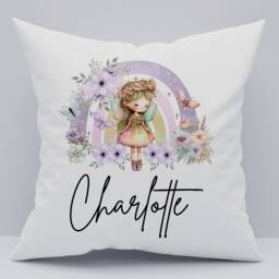 Personalized Fairy Rainbow Cushion, Kids Bedroom Decor - thumbnail 3