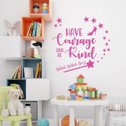 Cinderella Wall Decal Have Courage & Be Kind, Girl Room Decor - 22x22 - thumbnail 3