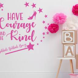 Cinderella Wall Decal Have Courage & Be Kind, Girl Room Decor - 22x22 - thumbnail 2