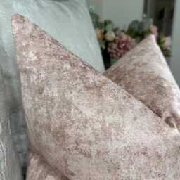 Designer Pink Cushion Cover, Marble Design Pillow Luxury Pittura Clarke & Fabric, Double Sided Cover - thumbnail 2