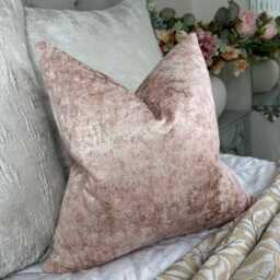 Designer Pink Cushion Cover, Marble Design Pillow Luxury Pittura Clarke & Fabric, Double Sided Cover - thumbnail 1
