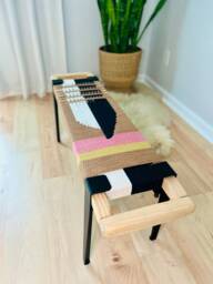 Hand-Woven Entryway Bench Mcm Style End Of Bed & Mudroom Seating - Custom-Made, Multiple Sizes