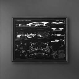 Twa Flight Center Blueprint Art Print Vintage Nyc Travel Poster - thumbnail 2