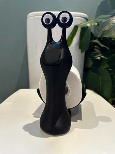 Funny Snail Toilet Paper Holder 3D Printed Whimsical Bathroom Decor - image 1