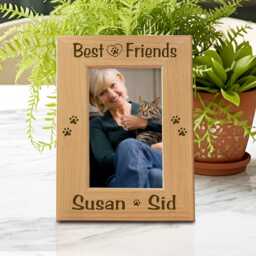 Cat Picture Frame Best Friend Kitty Art Gift For Her Custom Pet Lover Birthday Personalized Sister - thumbnail 2