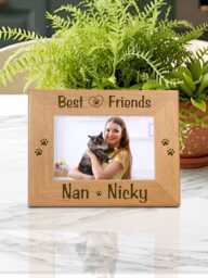 Cat Picture Frame Best Friend Kitty Art Gift For Her Custom Pet Lover Birthday Personalized Sister - thumbnail 1