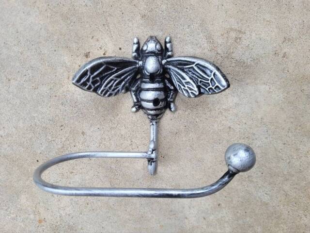 Bee Toilet Paper Holder, Tp Tissue Nature, Wall Hook, Queen Decor, Bathroom Bath Fixture, Hardware, Honey - image 1
