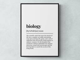 Biology Funny Definition Education Subject Gift Wall Art Print - thumbnail 1