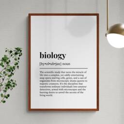 Biology Funny Definition Education Subject Gift Wall Art Print - thumbnail 2