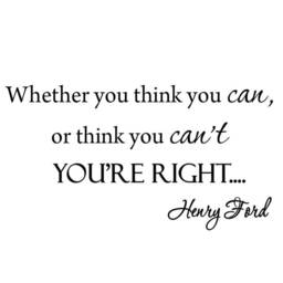Vwaq Whether You Think Can Or Cant You're Right Wall Decal Henry Ford Inspirational Quotes Sayings Vwaq-563 - thumbnail 2
