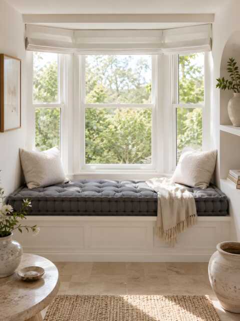 Window Seat Cushion - Floor Pillow Bench - image 1