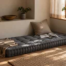 Window Seat Cushion - Floor Pillow Bench - thumbnail 2