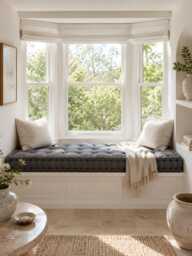 Window Seat Cushion - Floor Pillow Bench - thumbnail 1