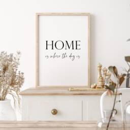 Home Is Where The Dog Print - Gift For Lover Quote New Pet Poster Wall Art D??cor Unframed - thumbnail 3