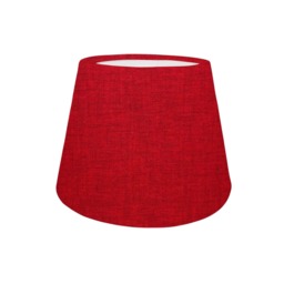 Red Linen Look Fabric Empire Lampshade, Handmade Home Decor, New House Gift, Light Shade