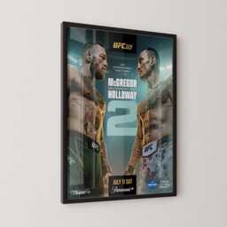 Mcgregor Vs Holloway 2 Poster, Ufc 329 Fight Night Wall Art, Conor Mma Print, Max Combat Sports Decor - thumbnail 2