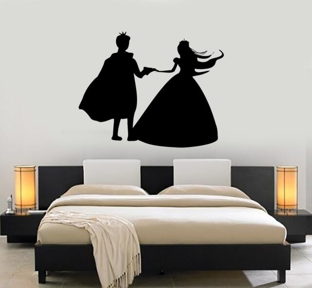 Wall Decal Girl Prince & Princess Fairy Tale Vinyl Sticker Art 1408Dz - image 1
