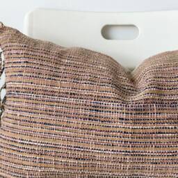 Handwoven Hemp Lumbar Pillow Cover Vintage Karen Tribal Design - thumbnail 2