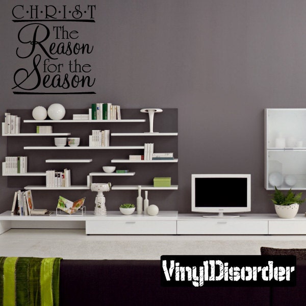 Christ The Reason For The Season - Vinyl Wall Decal Quotes Sticker Hd026Et - image 1