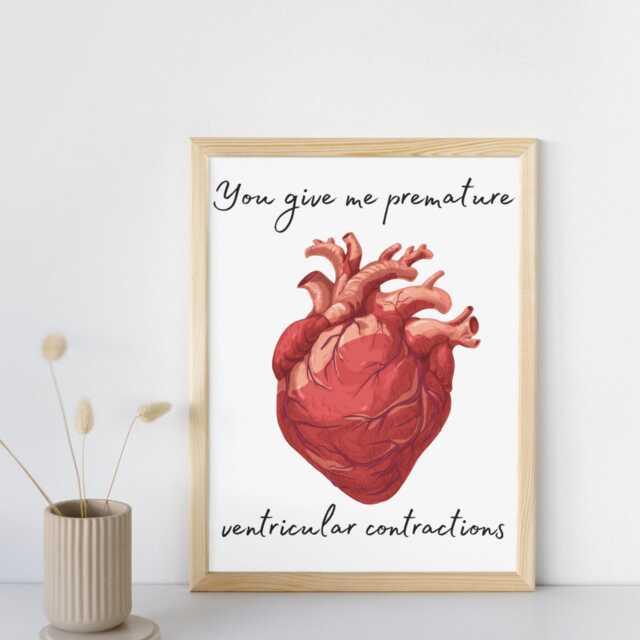 Anatomical Heart A4 Print, Cardiology Wall Art - image 1