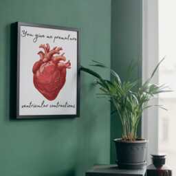 Anatomical Heart A4 Print, Cardiology Wall Art - thumbnail 2