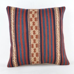 Kilim Pillow, Wool Kilim Pillow From Sarkoy 50x50 cm, 20x20 - thumbnail 1
