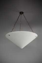 Large Plaster & Bronze Conicle Chandelier Pendant Light
